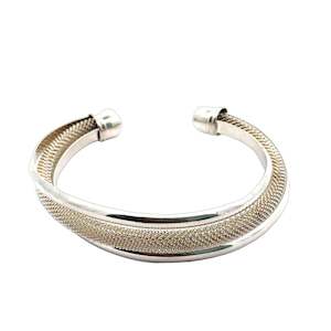Jewellery Recently Sold: Mesh Twist Open Bangle in Sterling Silver