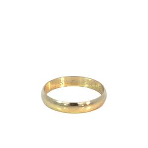 Jewellery Mens: Unisex Wedding Band Ring in 18ct Yellow Gold - 4.0mm
