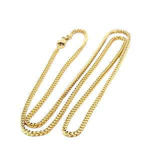 Jewellery Mens: Italian Unisex Franco Necklace in 9ct Yellow Gold