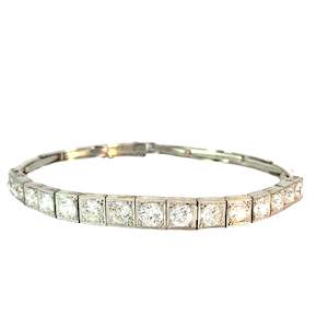 Jewellery Watch: Antique Old Cut Diamond Bracelet - 4.20 carats