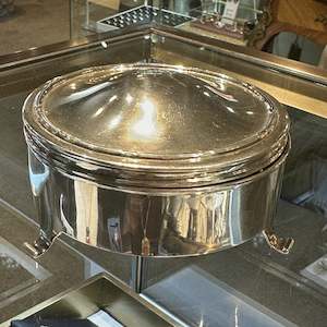 Antique Sterling Silver Hinged Trinket Box