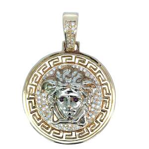 Diamond Medusa Pendant in 18ct Yellow Gold