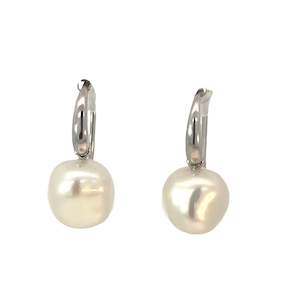 Keshi Pearl Drop Earrings - 10-11mm