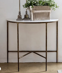 Half Round Marble Top Table