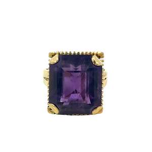 Jewellery Antique Vintage: Vintage Amethyst Dress Ring