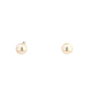 Large Button Freshwater Pearl Studs - 9.0mm