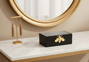 Textured Bee Box in Black - 240mm