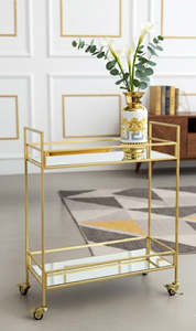Drinks Trolley - Gold Frame