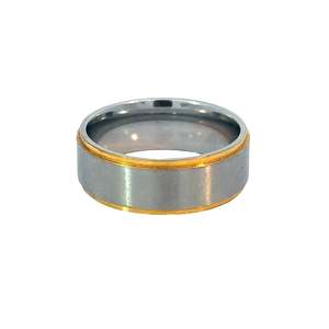 Jewellery Mens: Gents Two-Tone Titanium Band