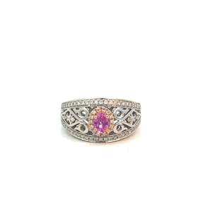 Pink Sapphire Diamond Set Ring