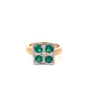 Jewellery Rings: Emerald Diamond Set Ring