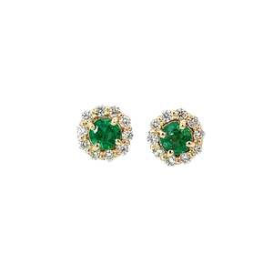 Jewellery Earrings: Emerald Diamond Earrings