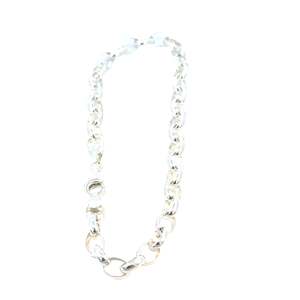 Jewellery Bracelets Amp Bangles Bracelets: Oval Belcher Chain Bracelet in Sterling Silver- 23cm