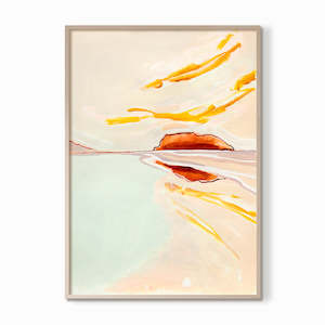 Sage: Whangamata Glow - Original Artwork on Paper by Jen Sievers