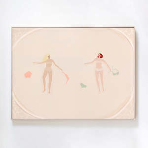 Neutrals: Nudie Dips - Original Artwork on Canvas by Jen Sievers