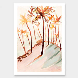 Coconut Tree Hill' Art Print A4
