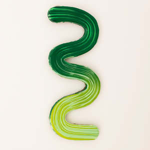 Originals On Canvas: Lime Vibe - Original 3D Resin Artwork by Jen Sievers