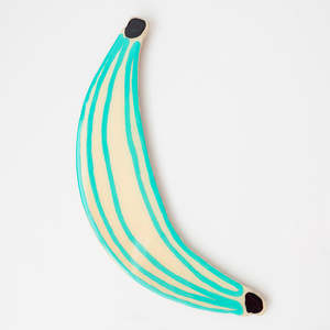 Originals On Canvas: Bananarama Bright Teal - Original 3D Resin Artwork by Jen Sievers