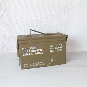 Vintage Metal Ammunition Container
