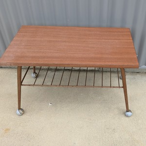 Products: Retro Formica Coffee Table with Wheels PICK UP ONLY