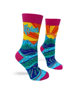 Funky Socks A: Explore ~ Women's Crew Socks by FabDaz
