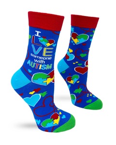 I Love Someone With Autism ~ Women's Crew Socks by FabDaz