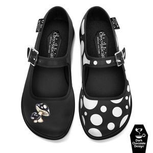 Hot Chocolate Design All Flats: HCD Mary Janes ~ Black Moosh