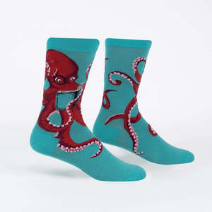 Funky Socks For Men: The Octive Reader - Men's Crew Socks by Sock it to Me