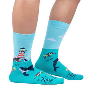 Funky Socks For Men: Light Up My Life - Men's Crew Socks by Sock it to Me
