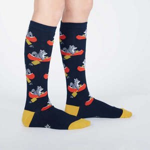 Socks For The Kids: Keep on Paddling Knee Highs ~ Sock it to Me ~ Fit 7-10yrs, Sz 1-5