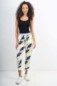 Italian Stretch Cotton Trousers ~ Paint Swish ~ ONE SIZE