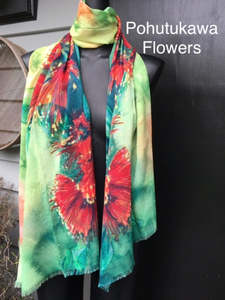 Gorgeous Scarves: Pohutakawa Cotton/Modal Designer Scarf