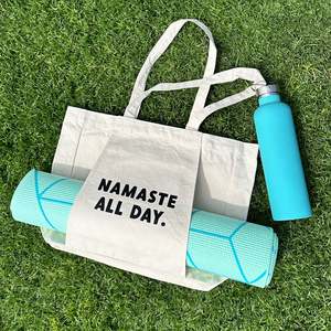 Canvas Gym/Beach Tote by Nutmeg Creative - Namaste All Day