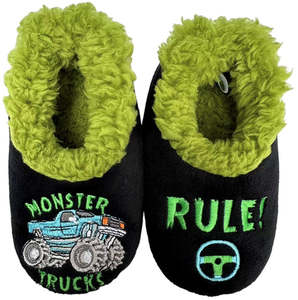 Slumbies® Cosy Toddler Slippers ~ Monster Trucks