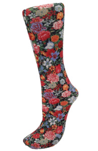Celeste Stein Couture Trouser Socks: Celeste Stein - Flowers by Night