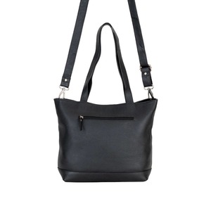 Greenwood Leather Rowan Shoulder & Crossbody Tote Bag ~ Black