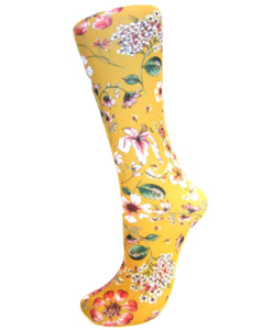 Celeste Stein ~ COMPRESSION Socks ~ Prairie Flowers Gold