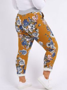 Italian Stretch Cotton Trousers ~ Winter Garden Mustard