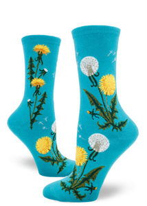 Dandelion (Oasis Blue) - Ladies Crew by Modsocks