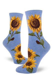 Funky Socks A: Sunflower - Ladies Crew by Modsocks