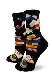 Bibliophile - Ladies Crew by Modsocks