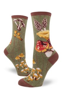Funky Socks A: Mushroom - Ladies Crew by Modsocks
