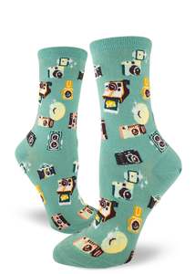 Funky Socks A: Say Cheese  - Ladies Crew by Modsocks