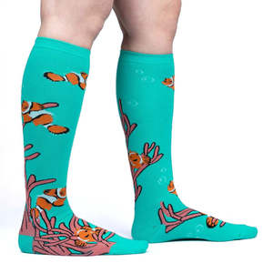Funky Long Socks For The Ladies: Friends With Benefish  - Knee Highs by Sock it to Me