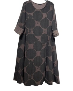 Colette Italian Made Cotton Corduroy  Dress ~ Brown