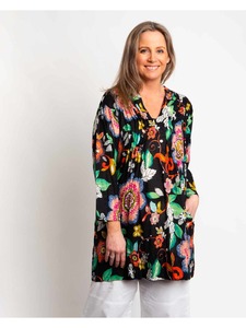 Italian Made Tops: Mozaic Tully Top ~ Waverly ~ Sz S-XXL