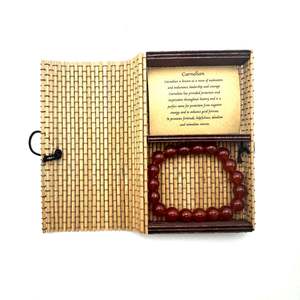 Crystal Bracelet 10mm ~ Carnelian