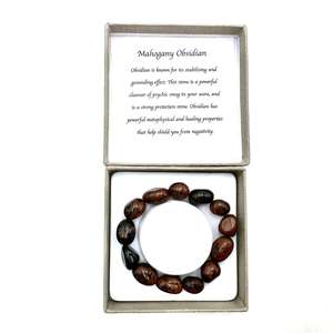 Jewellery By Via Smith: Crystal Bracelet ~ Mahogany Obsidian