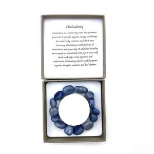 Crystal Bracelet ~ Blue Chalcedony