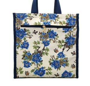 Tapestry Bags Accessories: Tapestry Shopper Bag - Peony, Blue